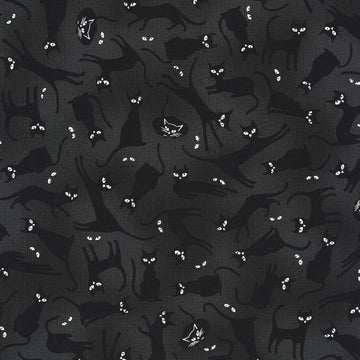 Lights Out - Cats Shadow Glow in the Dark Yardage