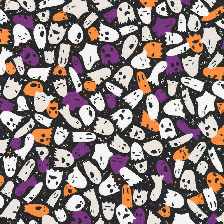 Lights Out - Ghosts Spooky Glow in the Dark Yardage