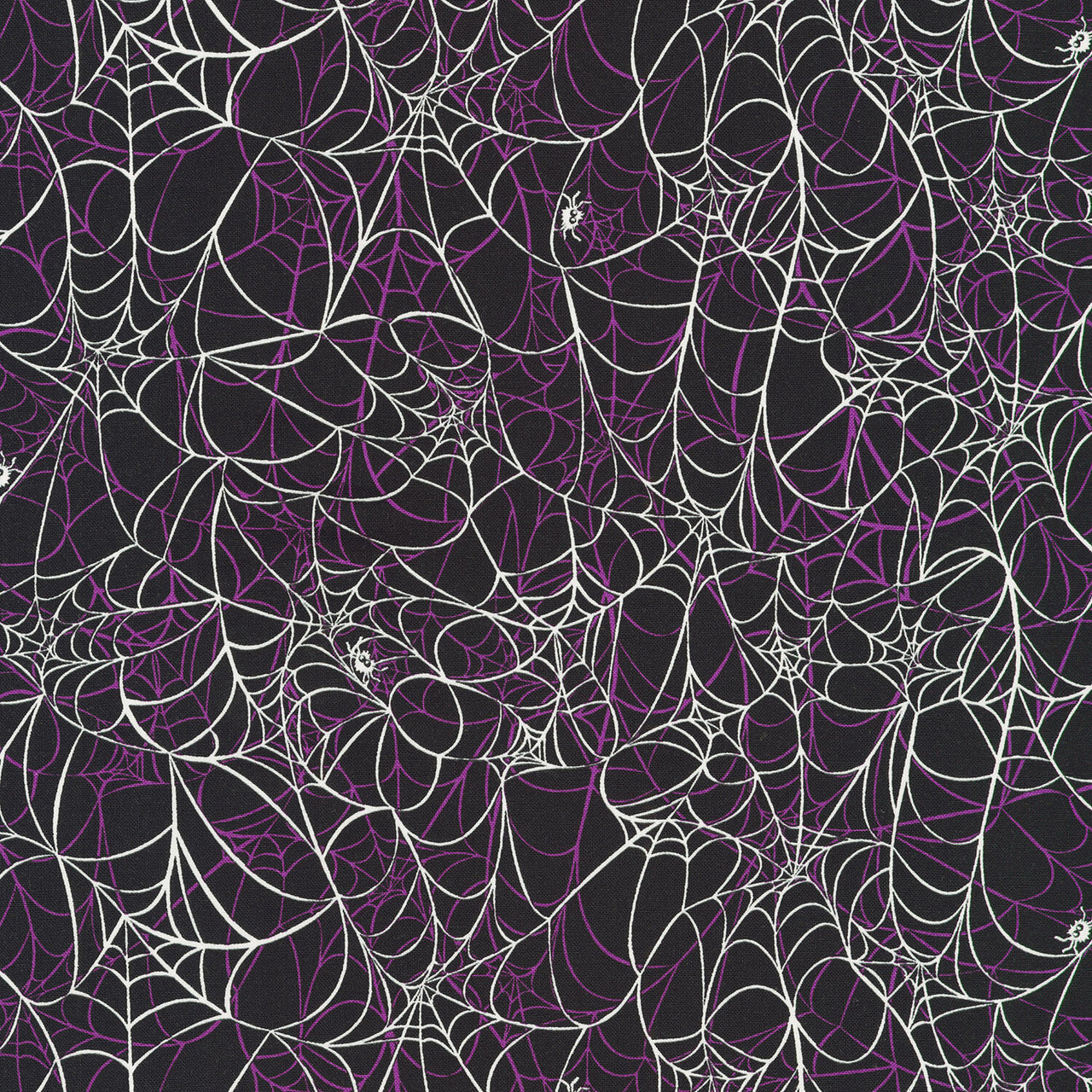 Lights Out - Spider Web Nightfall Glow in the Dark Yardage