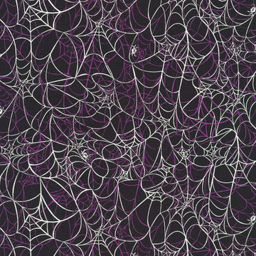Lights Out - Spider Web Nightfall Glow in the Dark Yardage