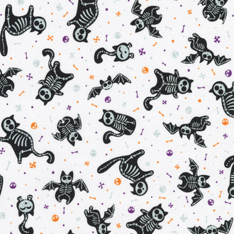 Lights Out - Kitty Skeletons Bone Yardage