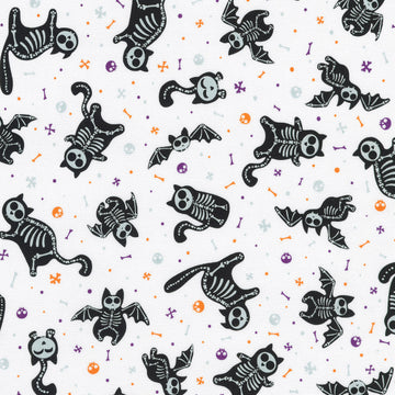 Lights Out - Kitty Skeletons Bone Yardage