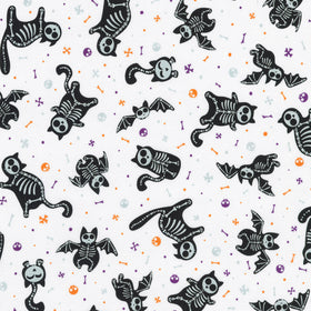 Lights Out - Kitty Skeletons Bone Yardage