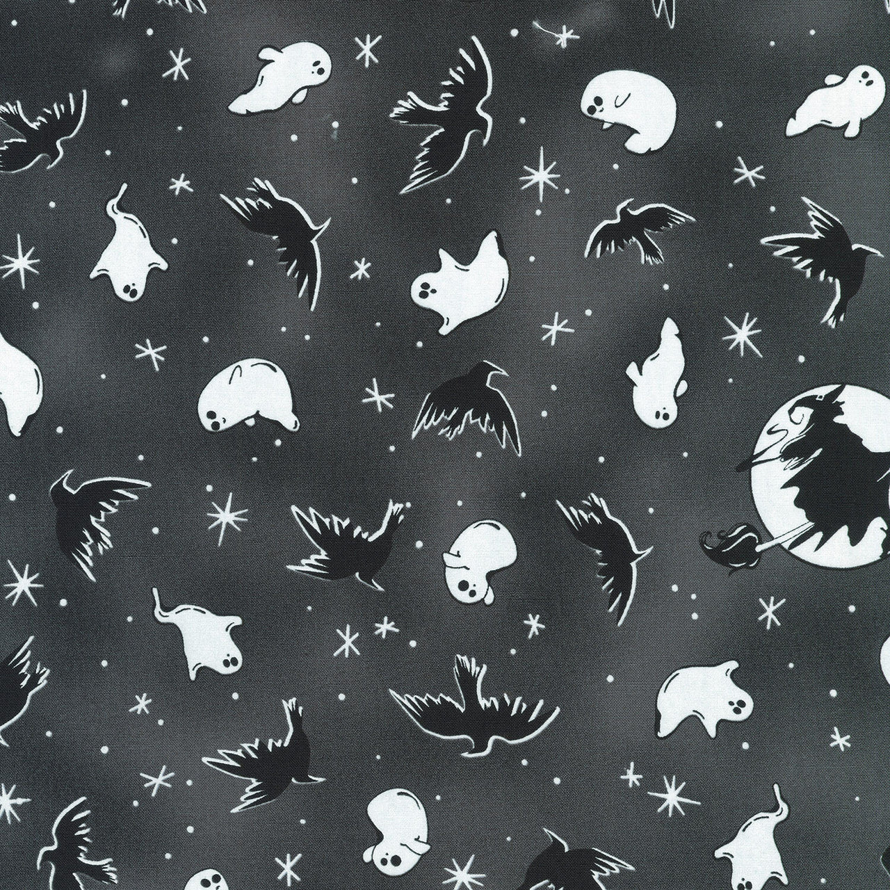 Lights Out - Ghosts and Crows Shadow Yardage