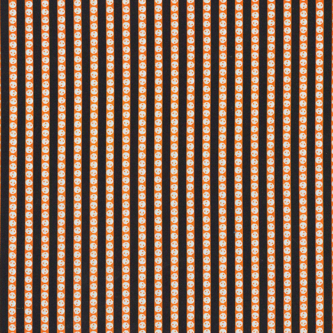 Lights Out - Skeleton Stripe Pumpkin Yardage