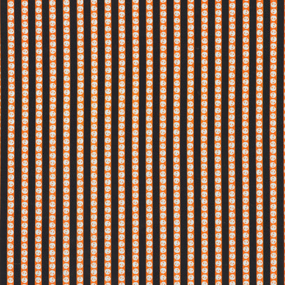 Lights Out - Skeleton Stripe Pumpkin Yardage