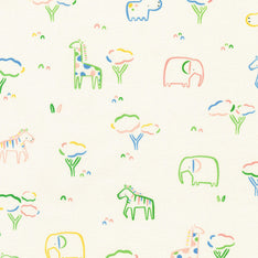 Little Safari - Animals Natural Yardage