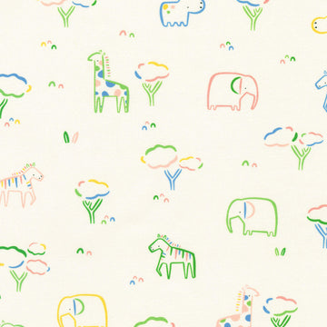 Little Safari - Animals Natural Yardage