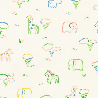 Little Safari - Animals Natural Yardage