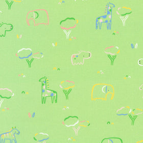 Little Safari - Animal Grazing Mint Yardage