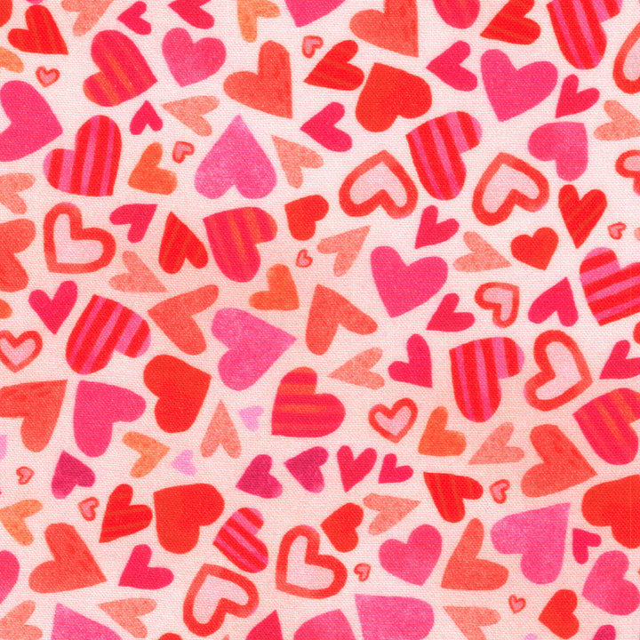 Little Valentine - Hearts Bubble Gum Yardage