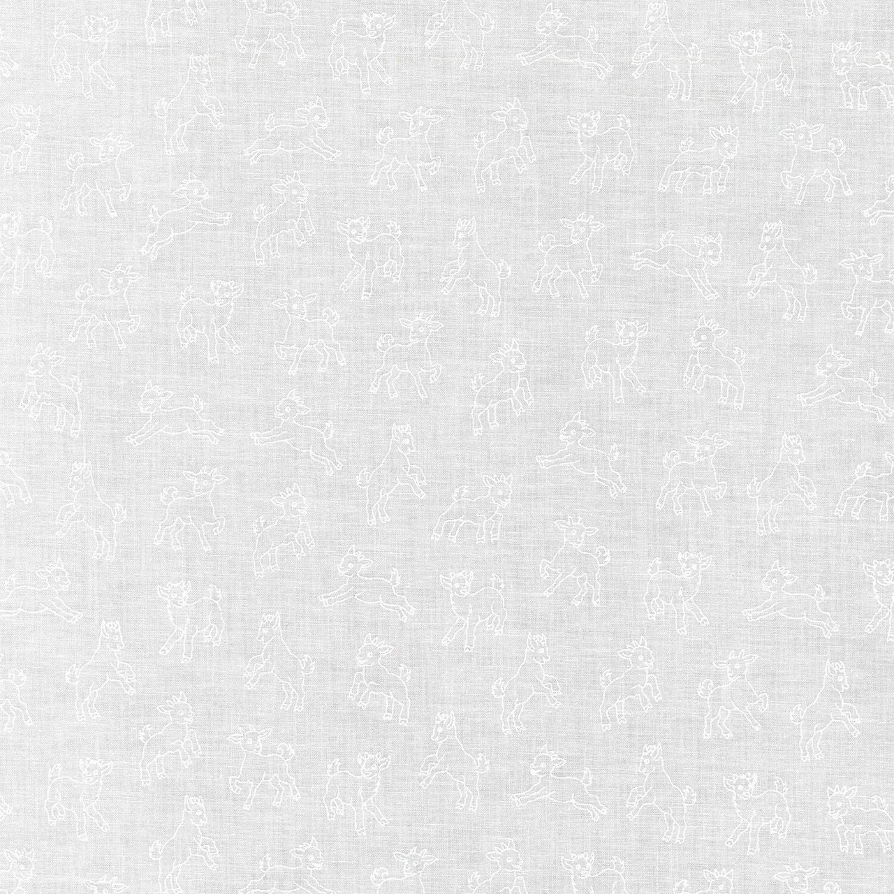Mini Madness - Goats White Yardage