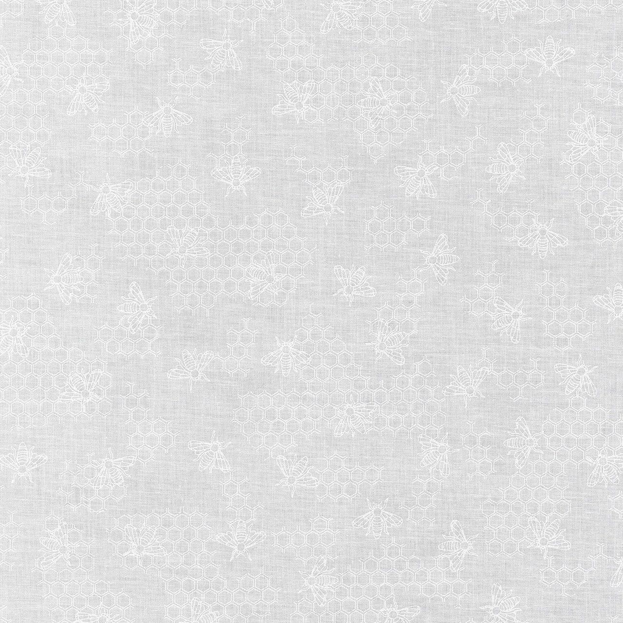 Mini Madness - Bees White Yardage