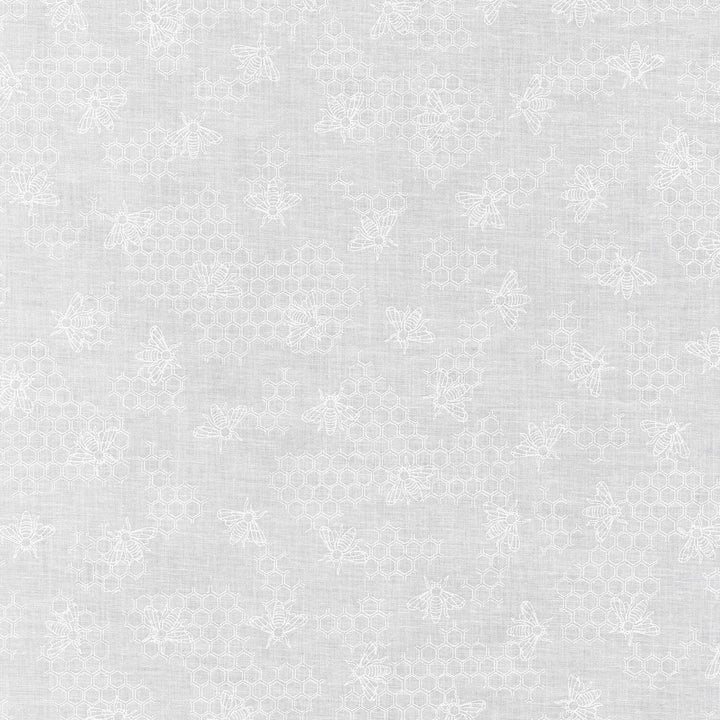 Mini Madness - Bees White Yardage