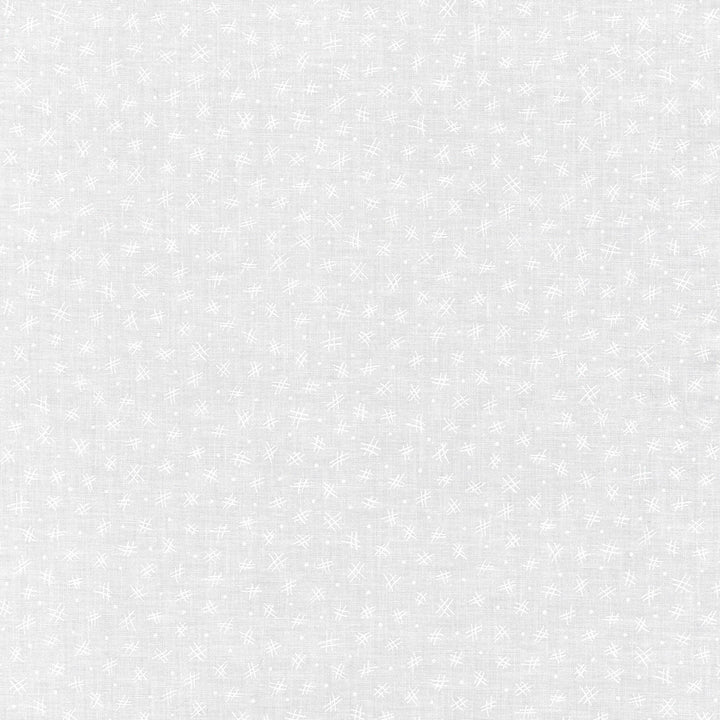 Mini Madness - Crosshatch White Yardage