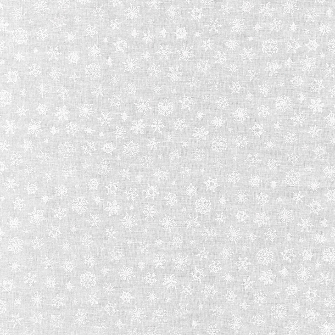 Mini Madness - Snowflakes White Yardage