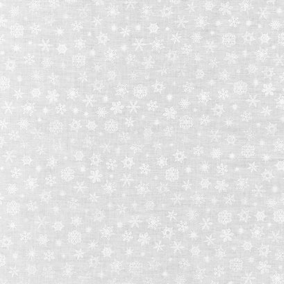 Mini Madness - Snowflakes White Yardage