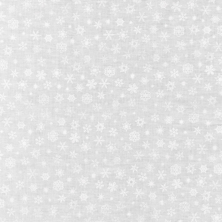 Mini Madness - Snowflakes White Yardage