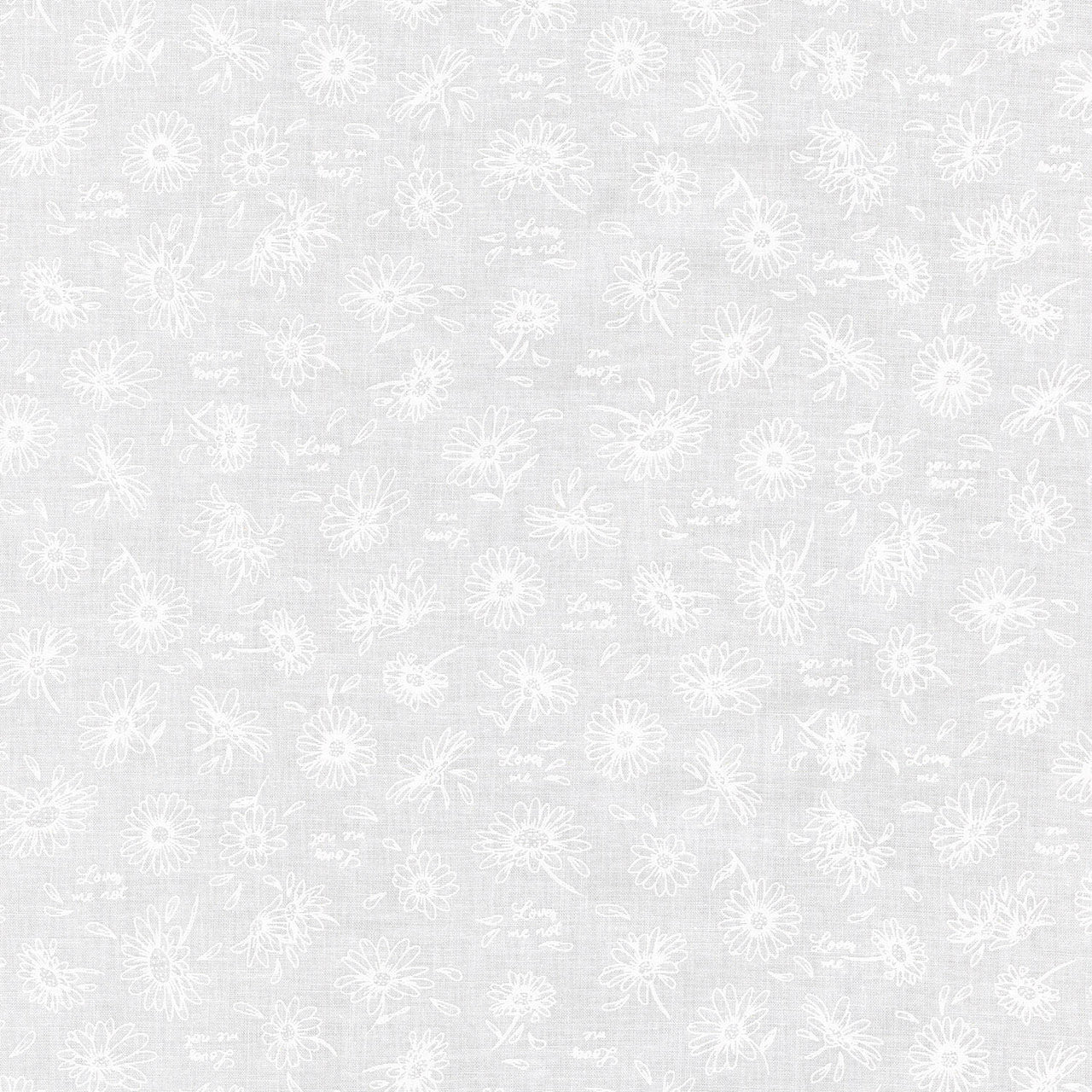 Mini Madness - Daisies White Yardage