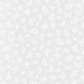 Mini Madness - Butterflies White Yardage