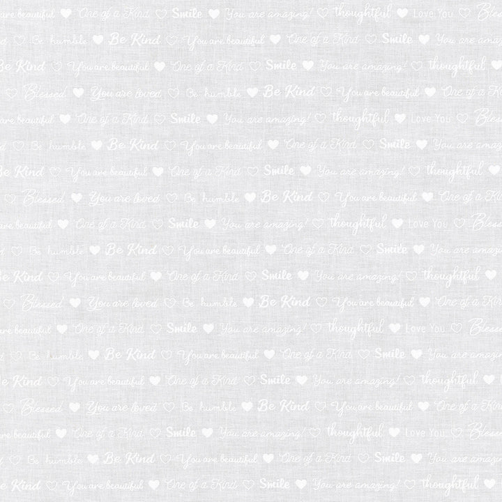 Mini Madness - Love Notes White Yardage