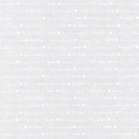 Mini Madness - Love Notes White Yardage