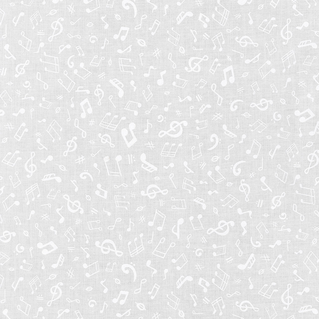 Mini Madness - Musical Notes White Yardage