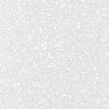 Mini Madness - Musical Notes White Yardage