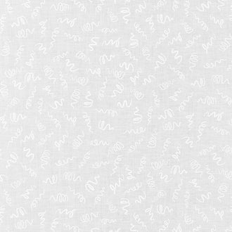 Mini Madness - Confetti Swirls White on White Yardage