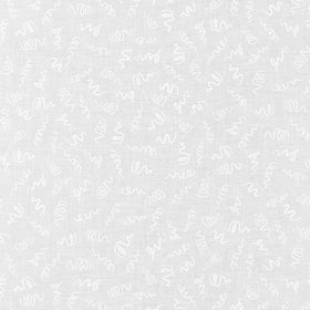 Mini Madness - Confetti Swirls White on White Yardage