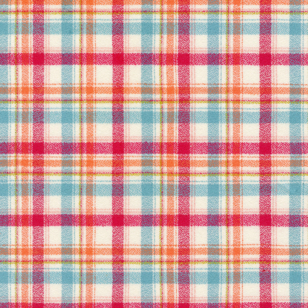 Mammoth Junior Flannel - Plaid Nectarine Yardage