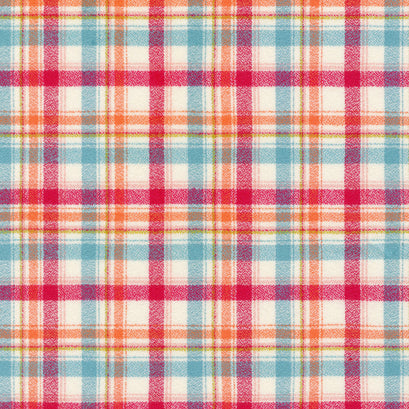 Mammoth Junior Flannel - Plaid Nectarine Yardage