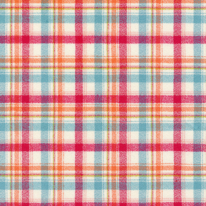 Mammoth Junior Flannel - Plaid Nectarine Yardage
