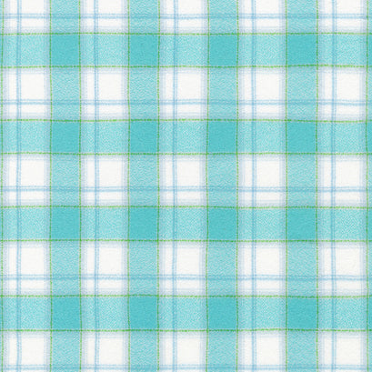 Mammoth Junior Flannel - Aqua Yardage
