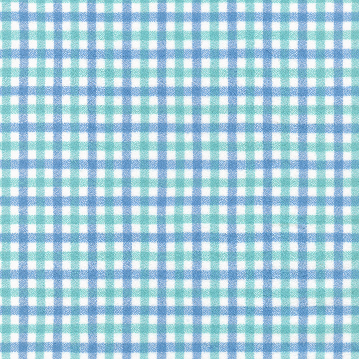 Mammoth Junior Flannel - Small Plaid Sea Glass Yardage