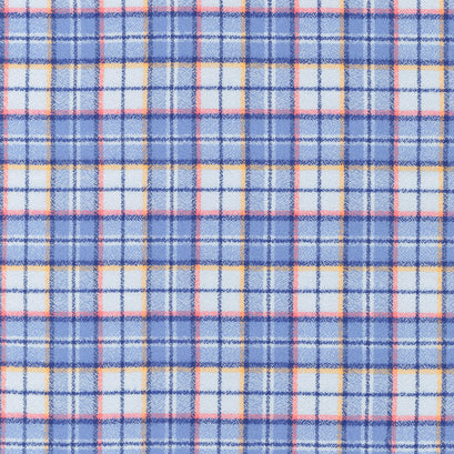 Mammoth Junior Flannel - Classic Plaid Prairie Sky Yardage