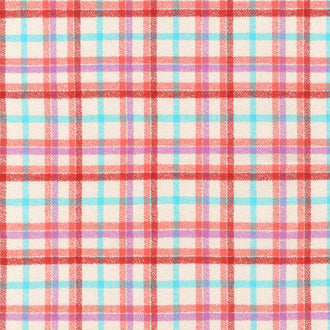 Mammoth Junior Flannel - Plaid Peach Yardage