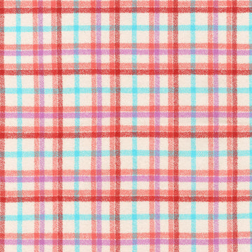 Mammoth Junior Flannel - Plaid Peach Yardage