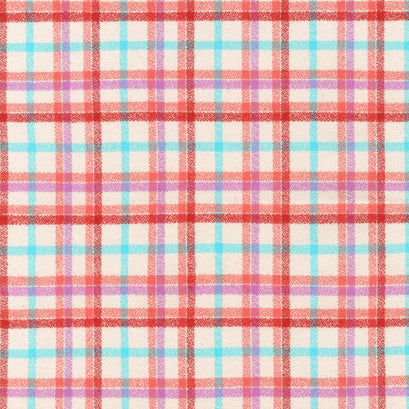 Mammoth Junior Flannel - Plaid Peach Yardage