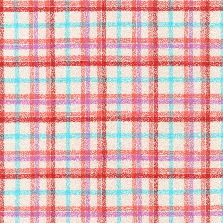 Mammoth Junior Flannel - Plaid Peach Yardage