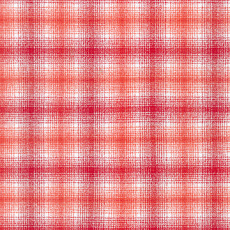 Mammoth Junior Flannel - Ombre Plaid Red Yardage