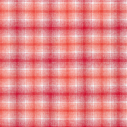 Mammoth Junior Flannel - Ombre Plaid Red Yardage
