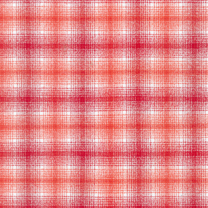 Mammoth Junior Flannel - Ombre Plaid Red Yardage