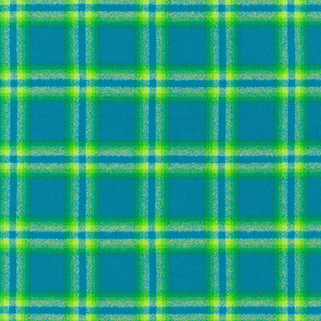 Mammoth Junior Flannel - Plaid Teal Blue Yardage
