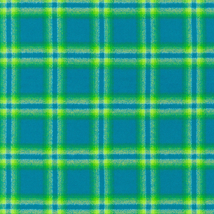 Mammoth Junior Flannel - Plaid Teal Blue Yardage