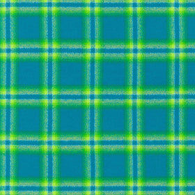 Mammoth Junior Flannel - Plaid Teal Blue Yardage