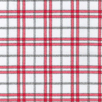 Mammoth Junior Flannel - Window Plaid Strawberry Yardage