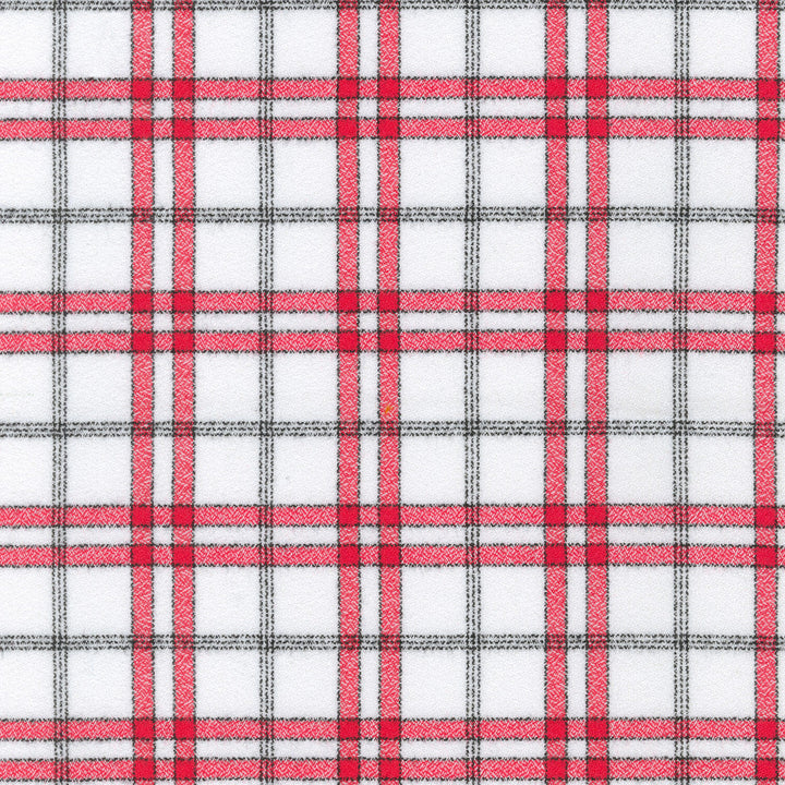 Mammoth Junior Flannel - Window Plaid Strawberry Yardage