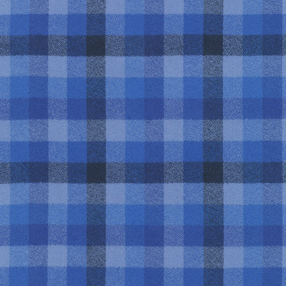 Mammoth Flannel Wide - Plaid Royal Yardage