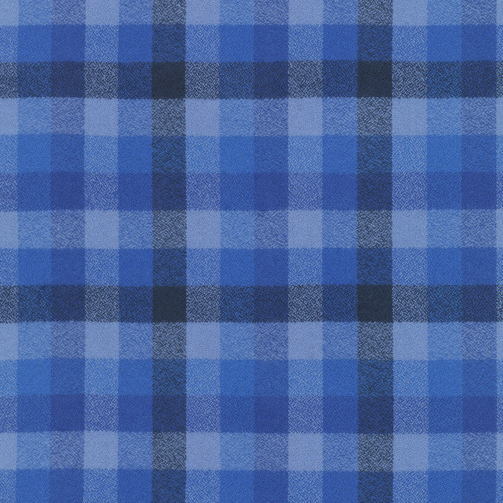 Mammoth Flannel Wide - Plaid Royal Yardage